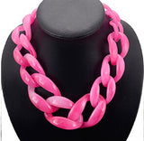 Designed Big Plastic Resin Chain necklace Colar Linked Choker and Necklaces, Bracelet, Diva Unique - Diva Unique