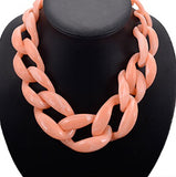 Designed Big Plastic Resin Chain necklace Colar Linked Choker and Necklaces, Bracelet, Diva Unique - Diva Unique